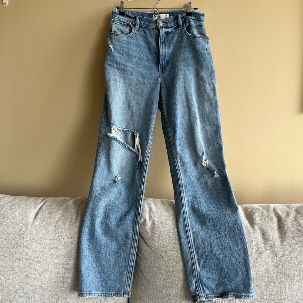 Abercrombie ultra high rise 90s straight jean - curve love